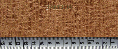 Darstellung der Struktur / Farbe "Bamboa teak" für Ihren Einband, mit Maßstab